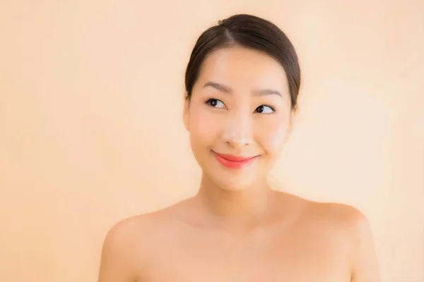 Portrait Belle Jeune Asiatique Visage Femme Avec Beauté Spa Bien — Photo