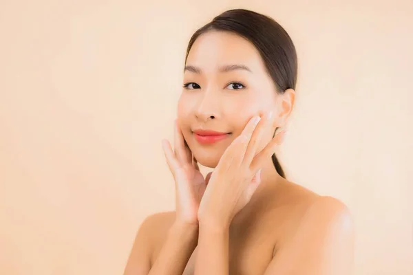 Portrait Beautiful Young Asian Face Woman Beauty Spa Wellness Cosmetic — Stock Photo, Image