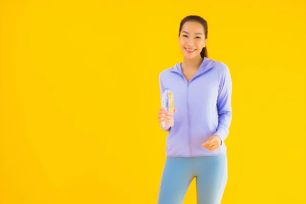 Portret Mooie Jonge Aziatische Sport Vrouw Met Sportschoeisel Klaar Voor — Stockfoto