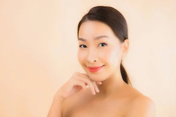 Portrait Beautiful Young Asian Face Woman Beauty Spa Wellness Cosmetic — Stock Photo, Image