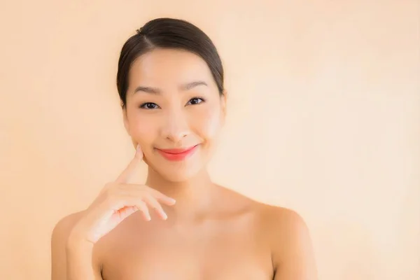 Портрет Красивої Молодої Азіатської Жінки Обличчя Краси Спа Оздоровчий Косметичний — стокове фото