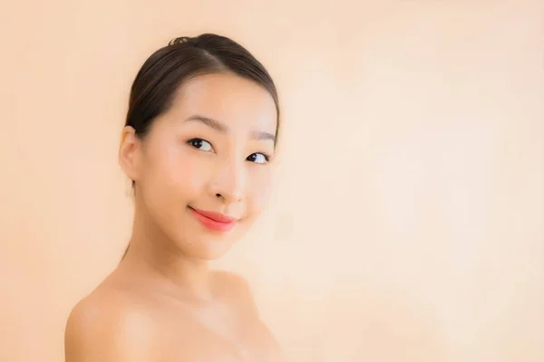 Ritratto Bella Giovane Asiatica Viso Donna Con Bellezza Spa Benessere — Foto Stock