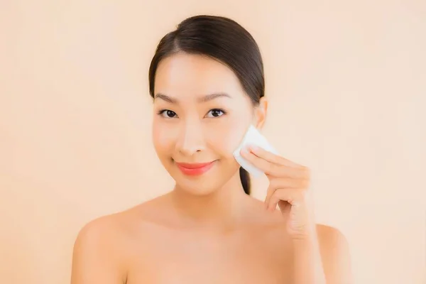 Porträtt Vacker Ung Asiatisk Ansikte Kvinna Med Skönhet Spa Wellness — Stockfoto