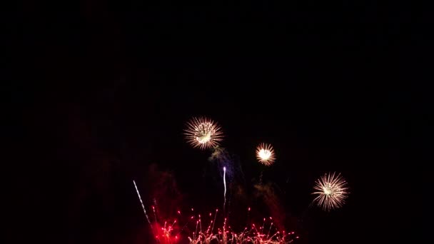 Абстрактный Красочный Фейерверк Празднования Юбилея — стоковое видео
