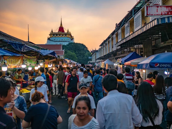 Bangkok Tayland Kasım 2019 Loi Krathong Festivalindeki Wat Saket Tapınağında — Stok fotoğraf