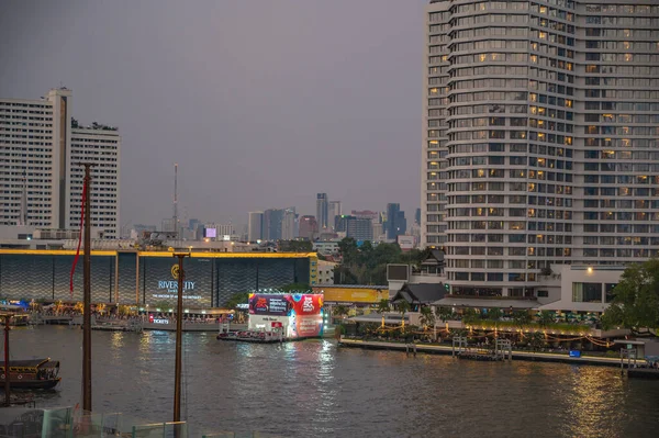 Bangkok Thailand Dec 2019 Cityscape Och Flodutsikt Från Icon Siam — Stockfoto