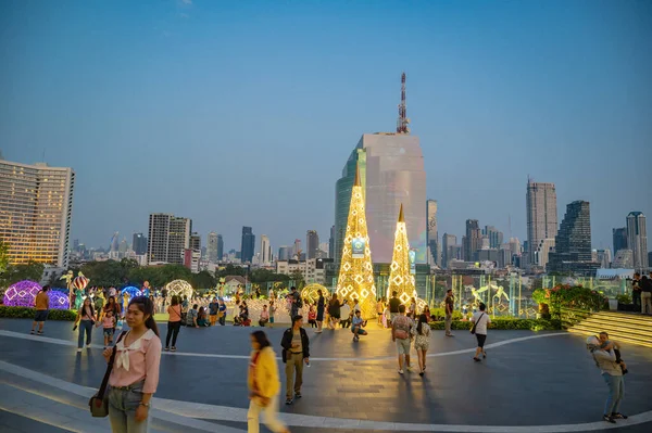 Bangkok Thailand Dec 2019 Unacquainted People Walking 2019 Christmas New — Stock Photo, Image