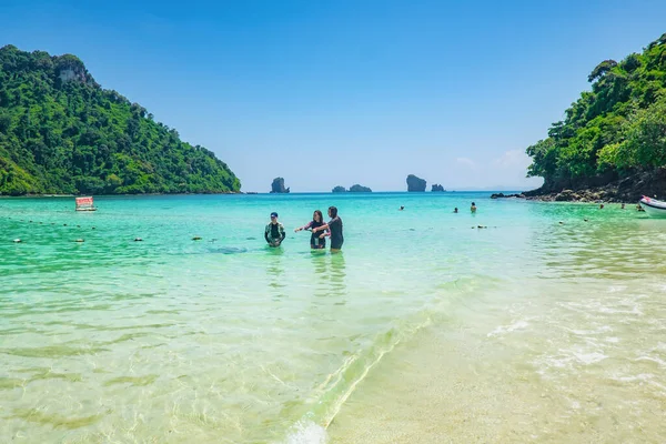 Krabi Thailand Jun 2017 Beautiful Idyllic Seascape White Sand Thale — Stock Photo, Image