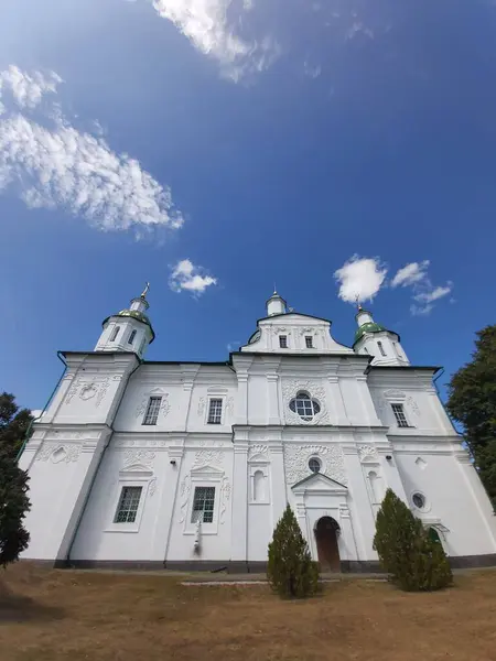 Buitengevel Van Kathedraal Stijl Van Het Oekraïense Barokke Klooster Mhar — Stockfoto