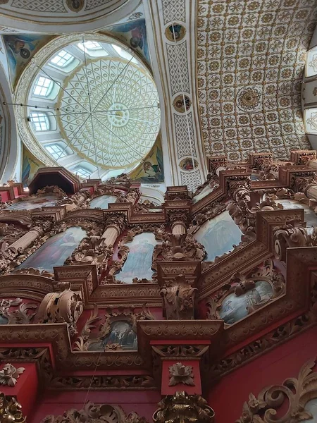 Belseje Katedrális Stílusában Ukrán Barokk Kolostor Mhar Gazdag Fafaragás Barokk — Stock Fotó