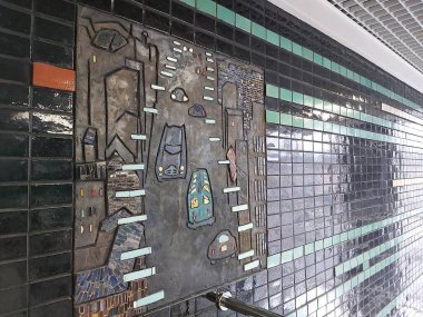 Volodymyr Melnychenko ve Ada Rybachuk tarafından yenilenen Kyiv 'deki otobüs terminalinin içi, 2021' de yenilendi.