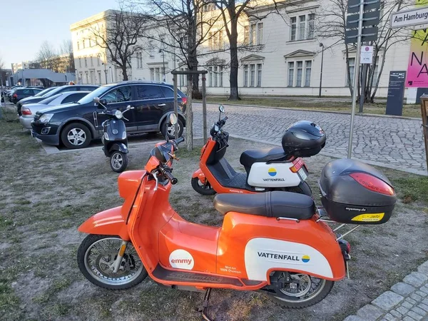 2022 Berlin Germany Typical Day Berlin Houses Streets Transport — Stock Photo, Image