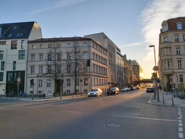 2022 Berlin Deutschland Ein Typischer Tag Berlin Häuser Straßen Verkehr — Stockfoto