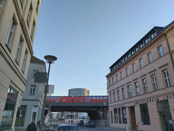 2022 Berlin Deutschland Ein Typischer Tag Berlin Häuser Straßen Verkehr — Stockfoto