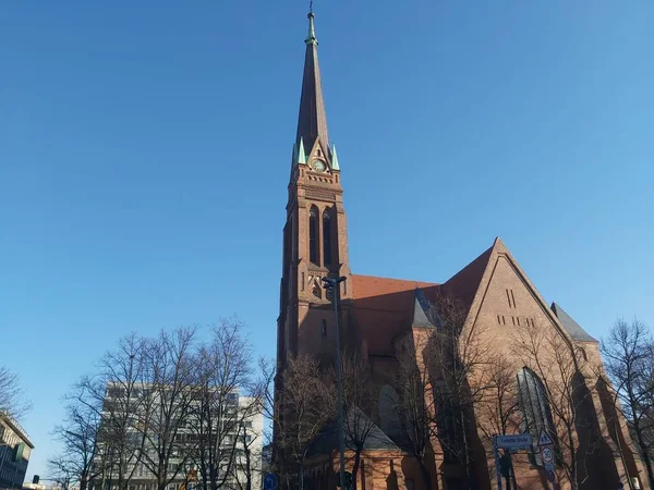 2022 Berlijn Duitsland Een Typische Dag Berlijn Huizen Straten Vervoer — Stockfoto