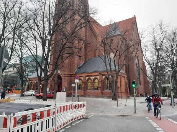 2022 Berlín Německo Typický Den Berlíně Domy Ulice Doprava Objekty — Stock fotografie