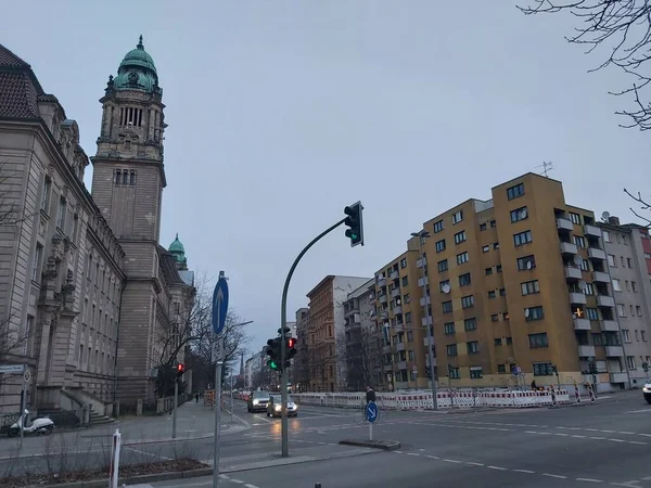 2022 Berlin Deutschland Ein Typischer Tag Berlin Häuser Straßen Transport — Stockfoto