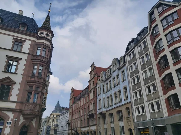 Λειψία Γερμανία Κτίρια Και Δρόμοι Στο Κέντρο Της Πόλης Της — Φωτογραφία Αρχείου