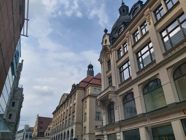 德国莱比锡 莱比锡市中心的建筑物和街道 — 图库照片