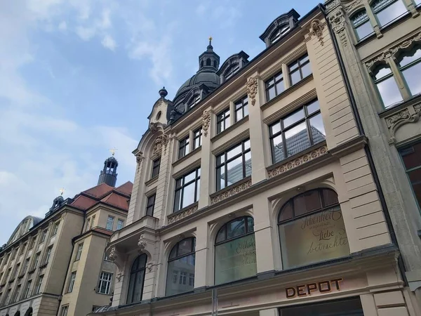 德国莱比锡 莱比锡市中心的建筑物和街道 — 图库照片
