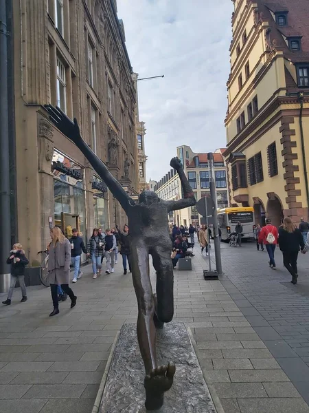 Lipsk Niemcy Budynki Ulice Centrum Lipska — Zdjęcie stockowe