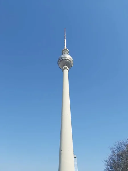 Berliner Fernsehturm Torre Berlino — Foto Stock