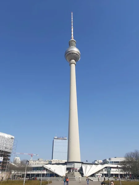 2022 Berlin Berühmter Berliner Fernsehturm — Stockfoto