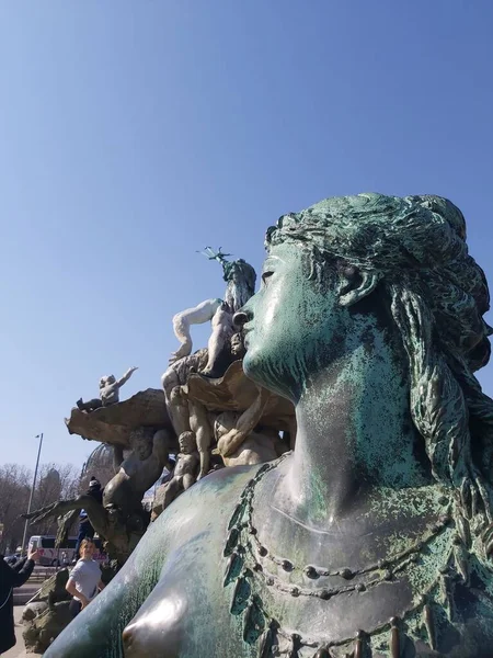 Берлин Германия Элементы Neptune Fountain Берлине — стоковое фото