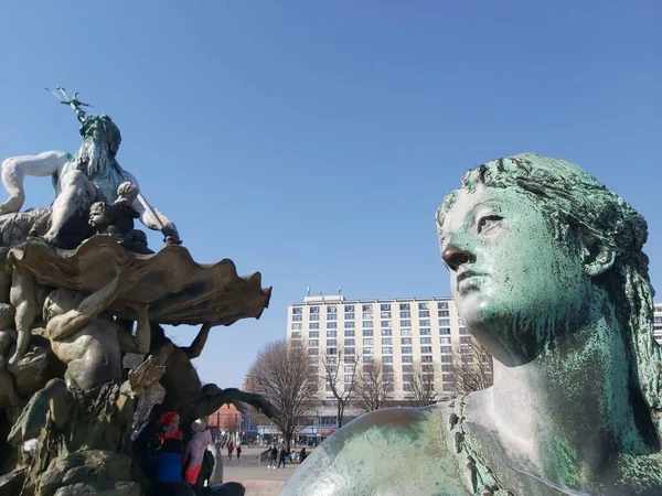 Berlín Alemania Elementos Fuente Neptuno Berlín — Foto de Stock