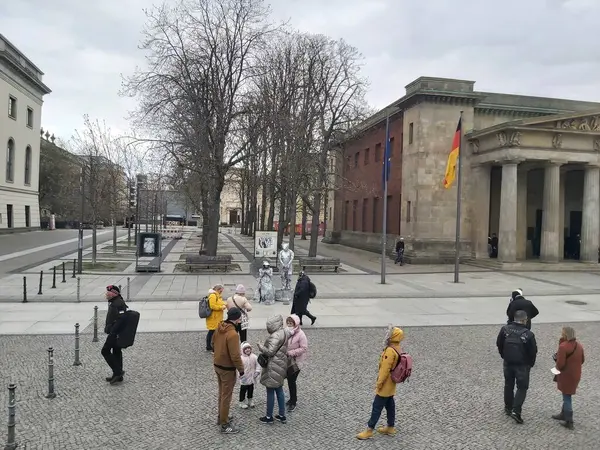 Berlin Deutschland April 2022 Gebäude Und Straßen Einem Grauen Tag — Stockfoto