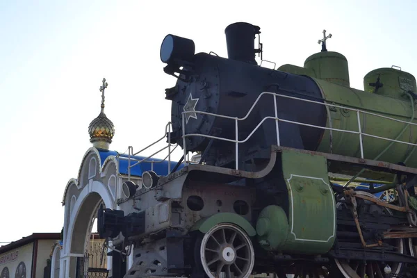 Alte Dampflokomotive Der Stadt Kovel Ukraine — Stockfoto