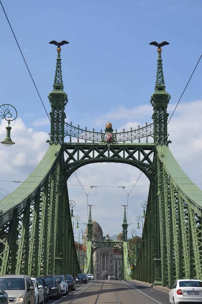 Budapest Hungría Diciembre 2019 Vista Del Puente Libertad Uno Los — Foto de Stock