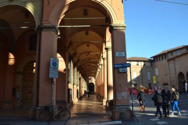 people on the streets of Bologna city, Italy, Europe