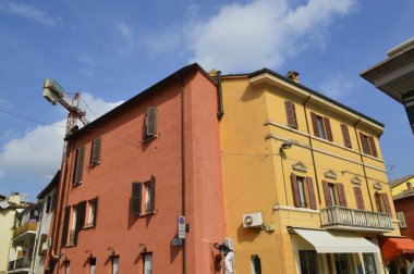 Pesaro, İtalya - 6 Ekim 2017: Pesaro, İtalya 'daki güzel mimari.