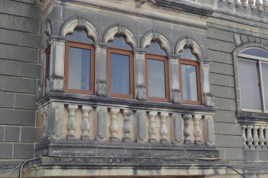 Details of Maltese architecture buildings and houses in city