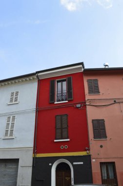 Pesaro, İtalya - 6 Ekim 2017: Pesaro, İtalya 'daki güzel mimari.