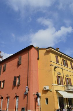 Pesaro, İtalya - 6 Ekim 2017: Pesaro, İtalya 'daki güzel mimari.