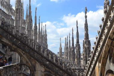 ITALY, MILAN - CIRCA MAYIS, 2019: Milan Katedrali veya Aziz Mary 'nin Doğumu Başyapıtı