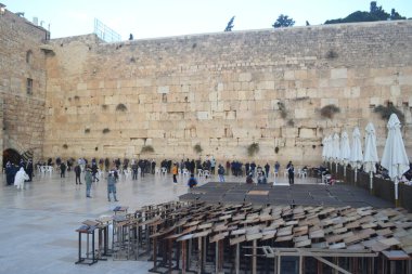 People at The Western Wall, Jerusalem, Israel