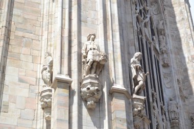 ITALY, MILAN - CIRCA MAYIS, 2019: Milan Katedrali veya Aziz Mary 'nin Doğumu Başyapıtı