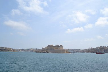 Typical and famous skyline and bastion of Valletta - the capital city of Malta, travel photography