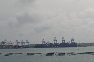 Malta limanında kargo gemileri