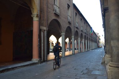people on the streets of Bologna city, Italy, Europe