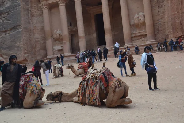 Petra Jordanie 2019 Ville Historique Archéologique Dans Sud Jordanie — Photo