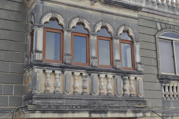 Details of Maltese architecture buildings and houses in city