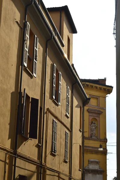 Beautiful View Old Yellow Building Pesaro — Stock Photo, Image