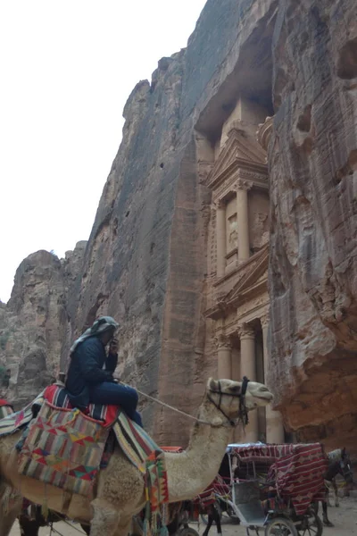 Petra Jordán 2019 Ciudad Histórica Arqueológica Sur Jordania — Foto de Stock