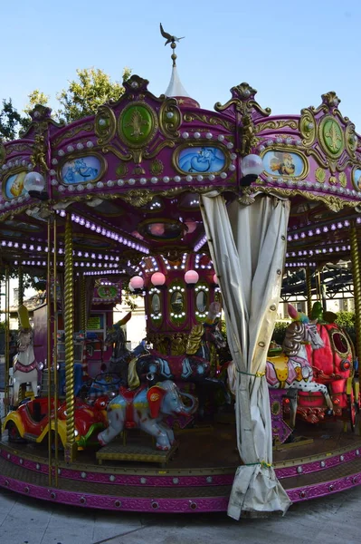 Pesaro Italia Octubre 2017 Colorido Carrusel Carnaval Pesaro Italia —  Fotos de Stock