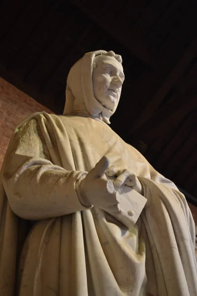 Estatua Dante Ciudad Piza Italia Europa — Foto de Stock
