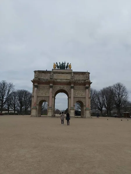 Vista Del Arco Triunfal Del Carrusel París Francia — Foto de Stock